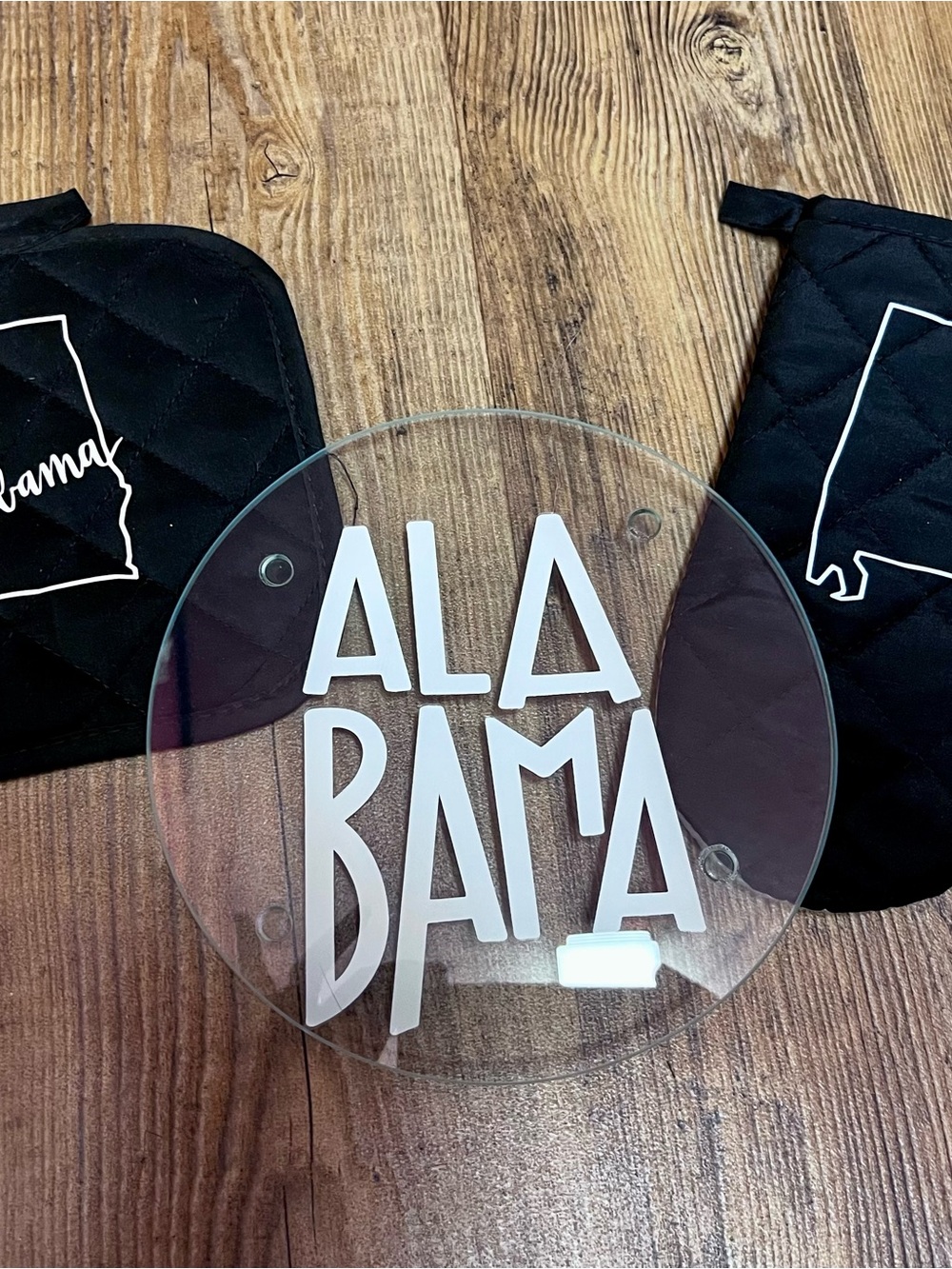 Alabama themed kitchen set - White Lettering